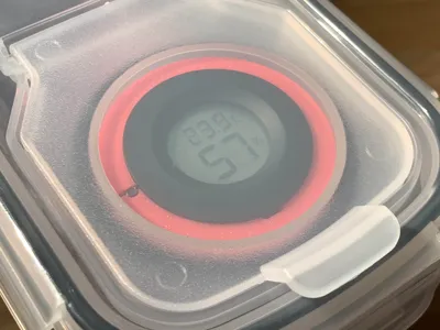 Hygrometer Mount for Cereal Box