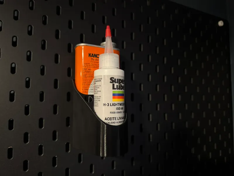 Bottle holder Skadis mount for oil/lube bottles