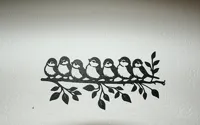 7 moineaux - décoration murale — photo 2