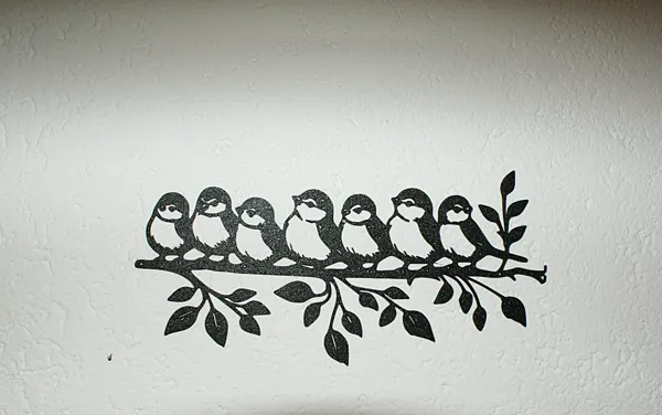 7 moineaux - décoration murale