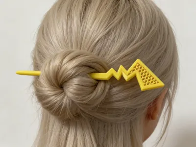 Only 9g - Pikachu Tail Hairpin, Pokemon Hair Accessory