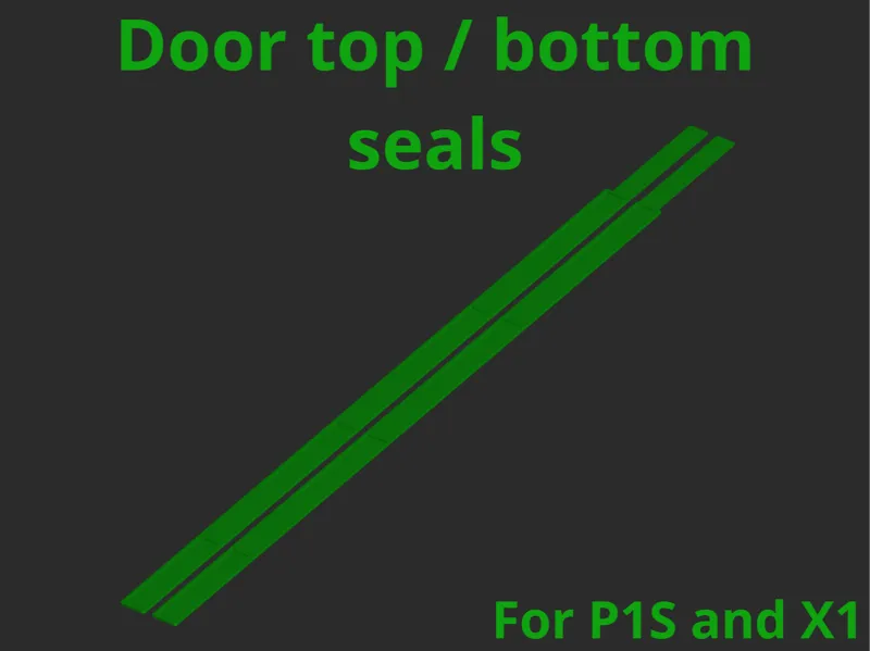 P1 / X1 series - Glass door top and bottom seals