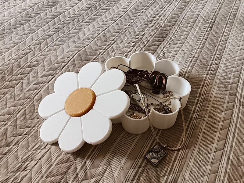 PORTAGIOIE MARGHERITA - DAISY-SHAPED JEWELLERY BOX