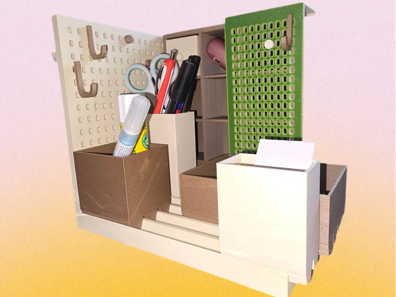 Schreibtisch-Organizer mit Pinnwand