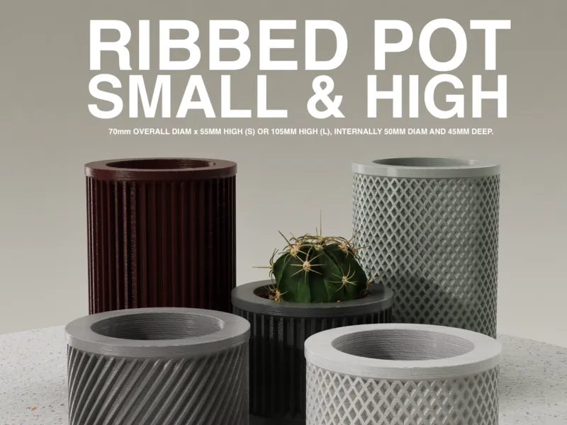 Ribbed PotVase - Small & Large option