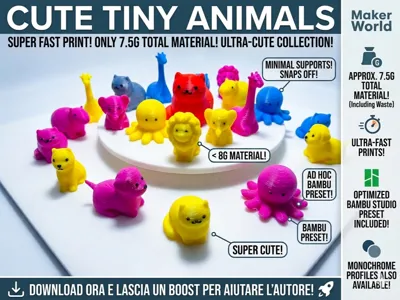 Cute Tiny Animals - Only 7.5g