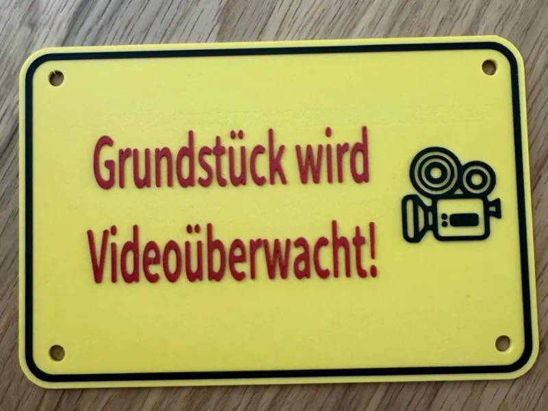 `Grundstück wird Videoüberwacht!´ Schild