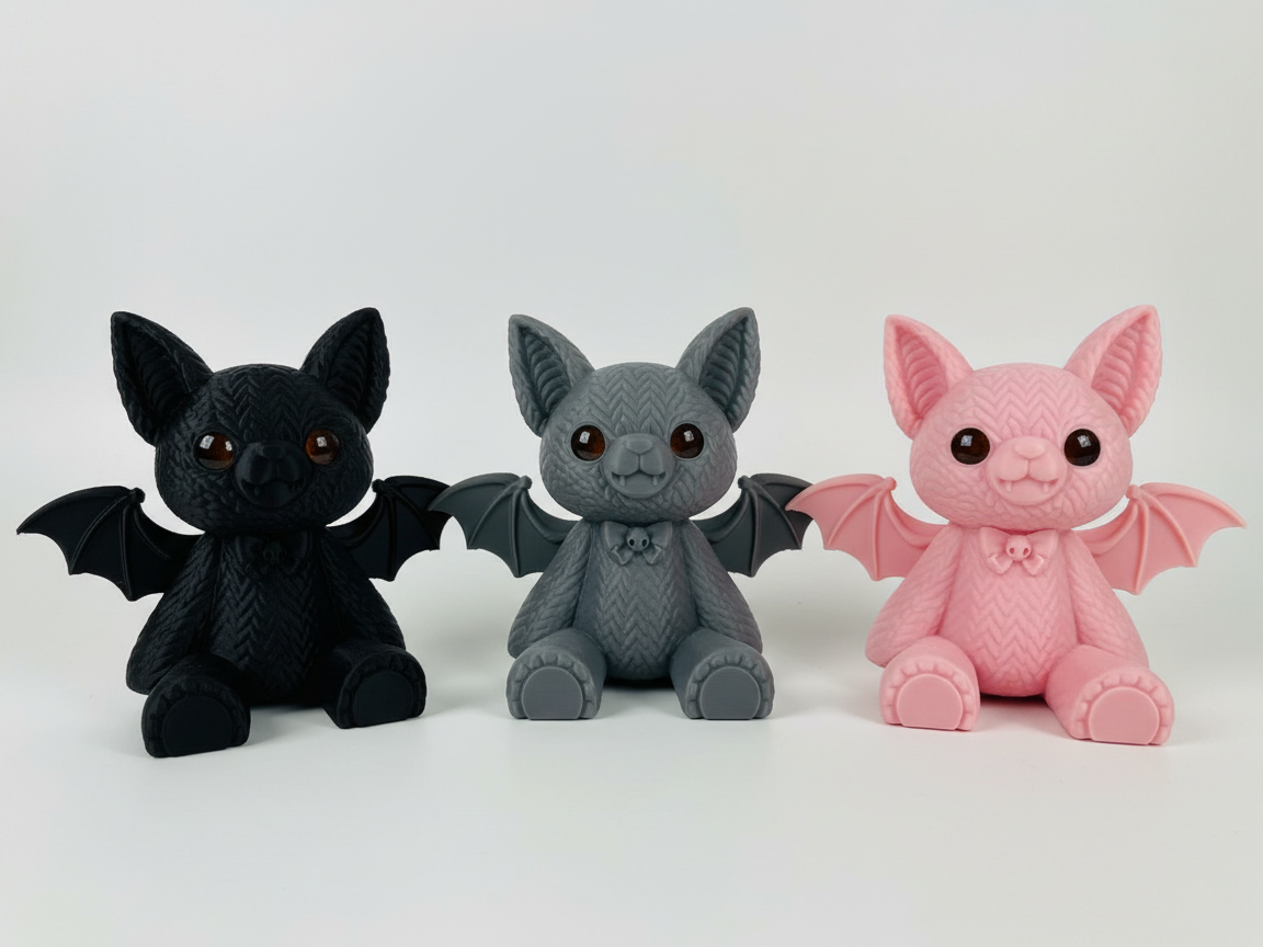 Miniatura 1 do modelo 3D Cute Goth Bat Lamp