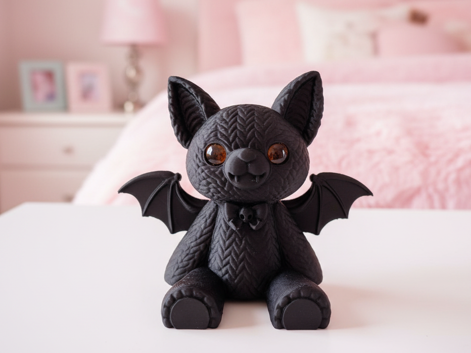 Cute Goth Bat Lamp
