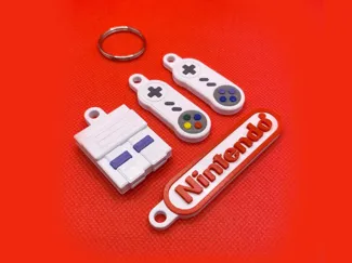 Super Nintendo Keychain Set