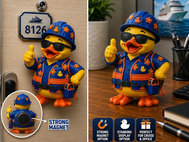 Worker Duck Magnet & Desk Display