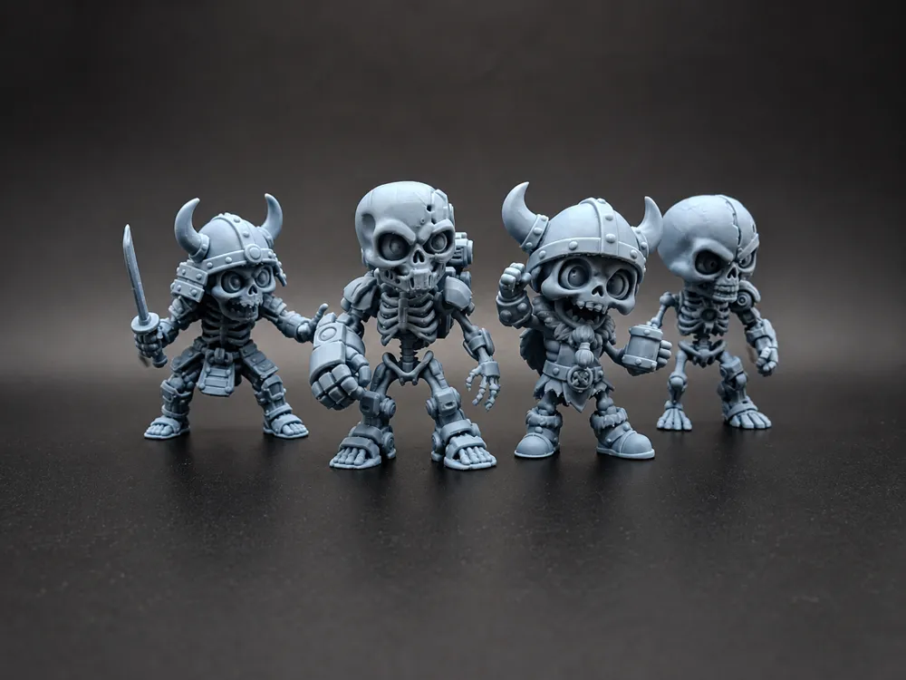 Figura decorativa: Chibi Skeleton Warrior Series. Referencia del modelo original.