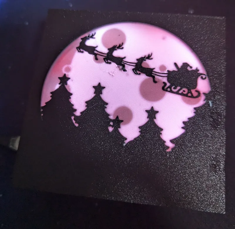 Hot-Swap LightBox - Santa Claus at Night Faceplatede