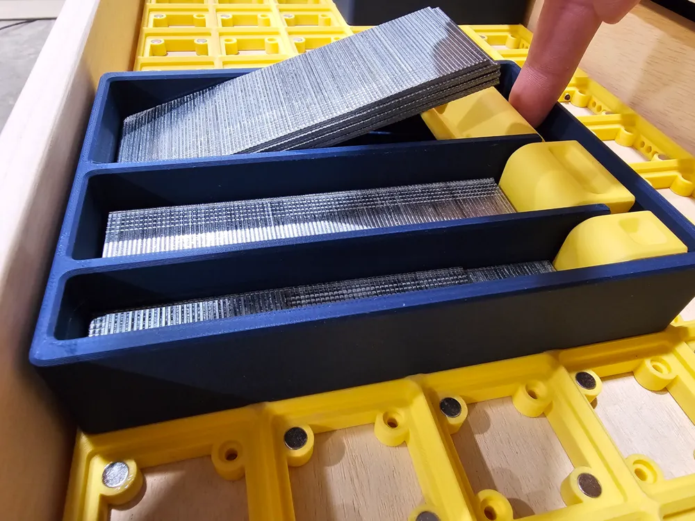 Gridfinity Brad nail storage by Oclure MakerWorld