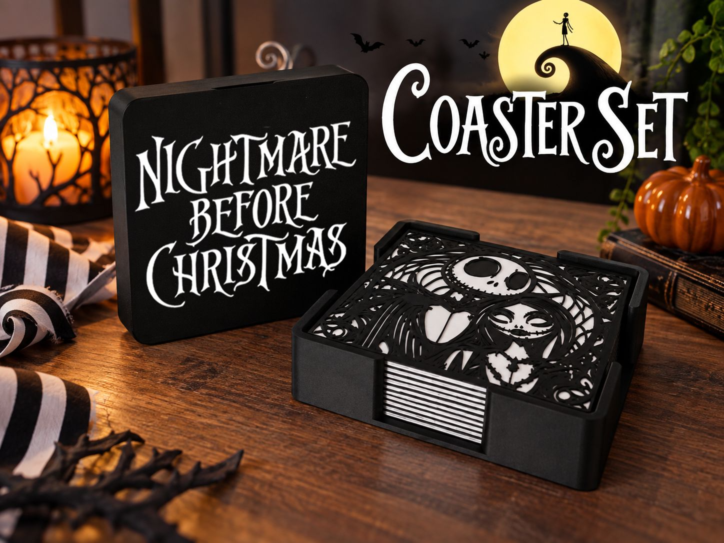 Nightmare Before Christmas Coaster Set - 1