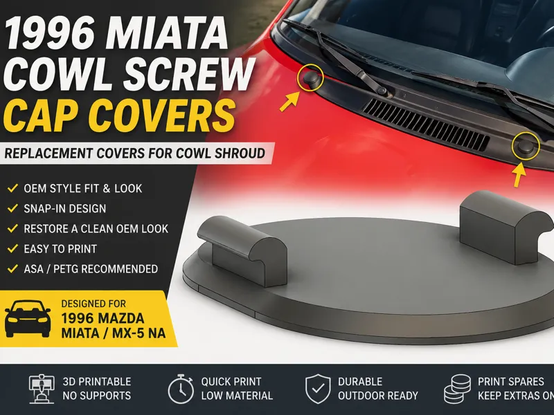 1996 Miata Cowl Screw Cap Covers