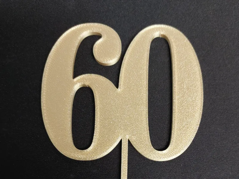 60 cake topper
