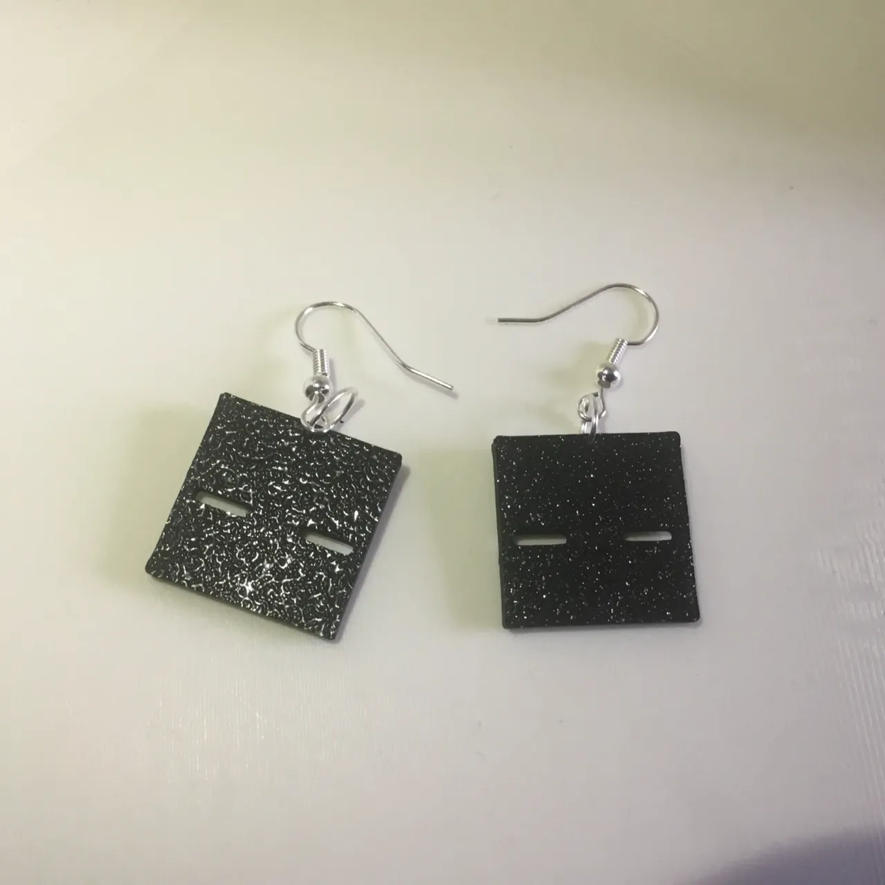 Minecraft Earrings set of two Creeper and Enderman view 4