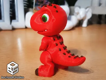 Letrero o emblema decorativo: Rhubarb Baby T-Rex – Articulated Paw Patrol Dino — vista de referencia 4