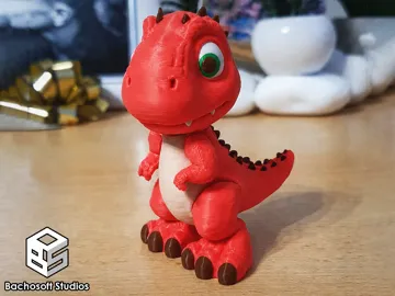 Letrero o emblema decorativo: Rhubarb Baby T-Rex – Articulated Paw Patrol Dino — vista de referencia 2