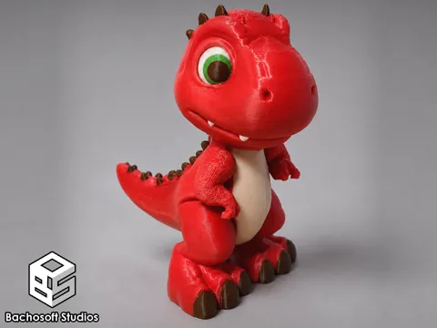 Letrero o emblema decorativo: Rhubarb Baby T-Rex – Articulated Paw Patrol Dino — referencia de MakerWorld