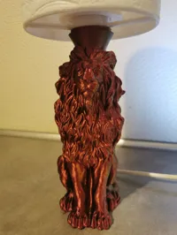 Lampe lion à abat-jour lithophanie — photo 2