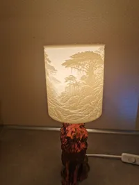Lampe lion à abat-jour lithophanie — photo 5