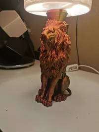 Lampe lion à abat-jour lithophanie — photo 4