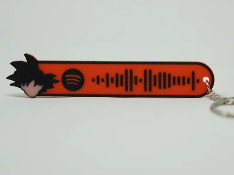 Dragonball spotify keychain with song