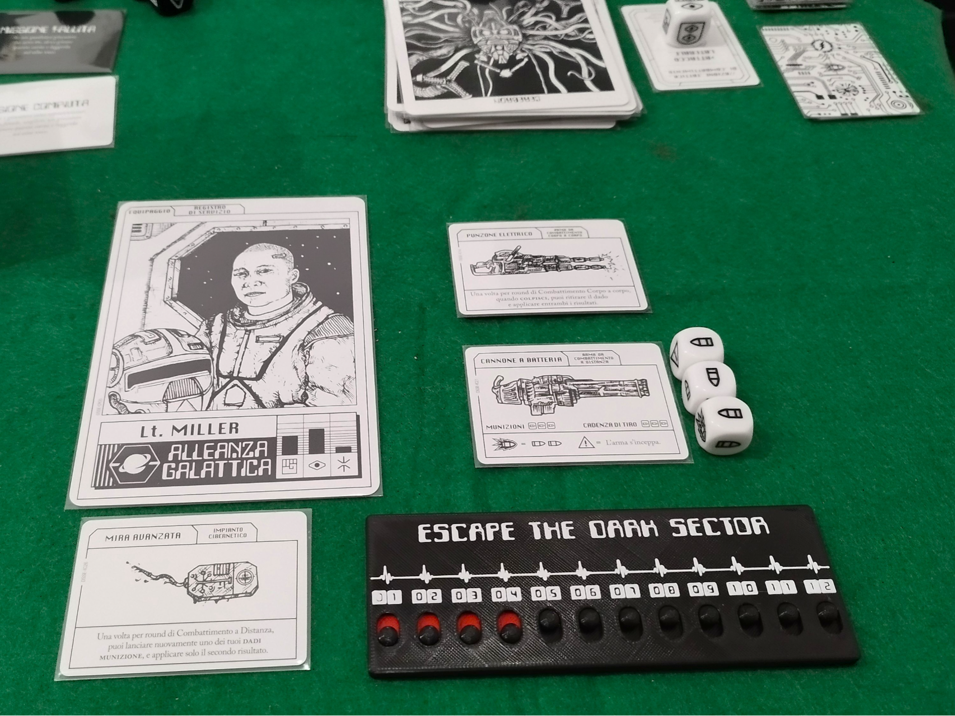 Escape the dark sector life counter/medical record