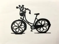 Sculpture vélo fleuri décoratif — photo 1