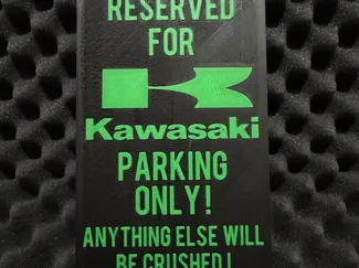 Kawasaki Parking Sign