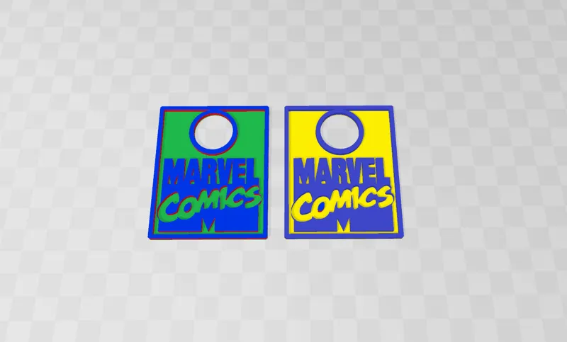 Marvel logo cover plaque for pinball plunger