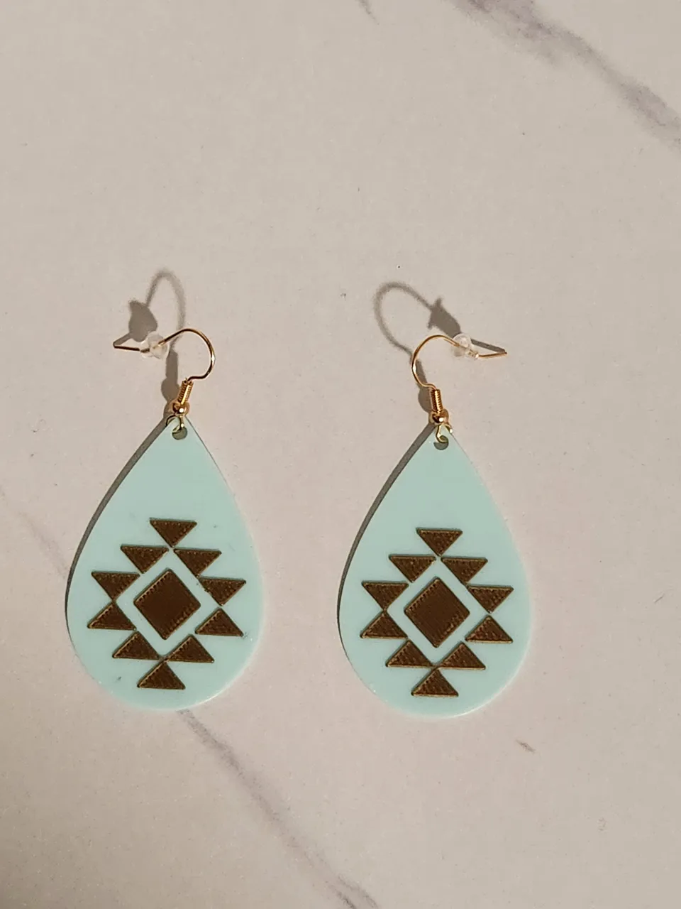 Aztec Teardrop Earrings view 3