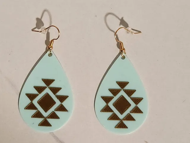 Aztec Teardrop Earrings