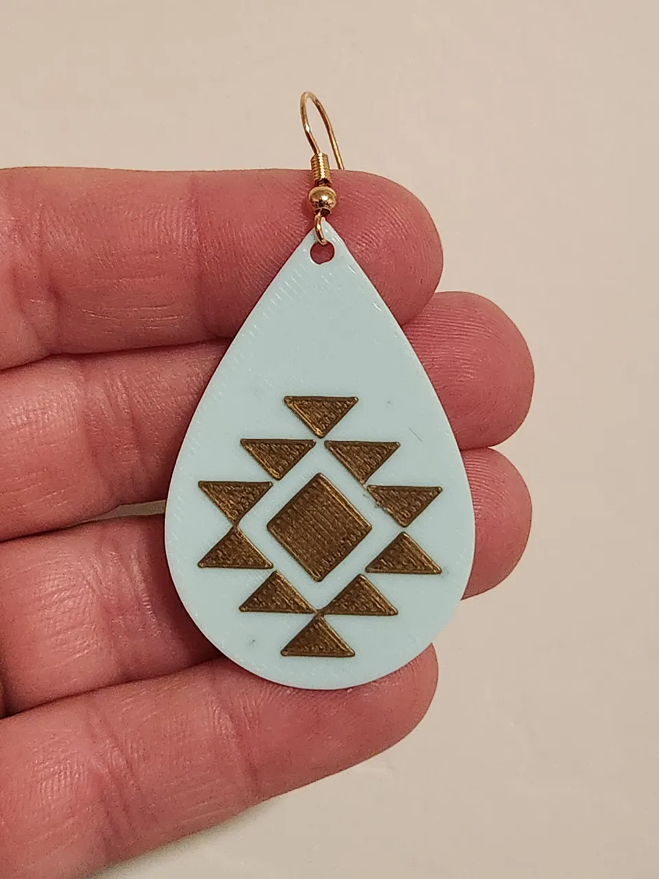 Aztec Teardrop Earrings view 2