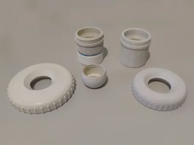 Pool Nozzle Plate & Pipe  (G1 1/2" BSP Thread)