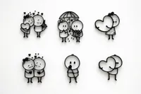 Collection déco murale minimaliste "Love Story" (6 pièces) — photo 2