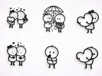 Collection déco murale minimaliste "Love Story" (6 pièces) — photo 1