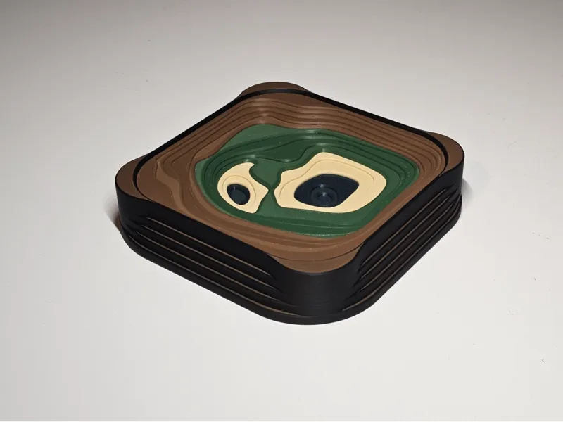 Topographic Catchall Tray (2-Part Organizer)
