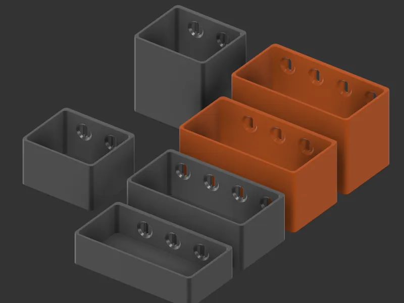 Skadis Bin / Shelf using T-Clip (Multiple sizes)