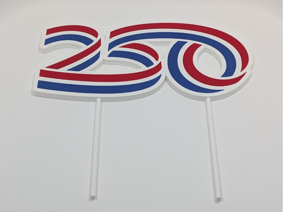 America 250th Anniversary Cake Topper