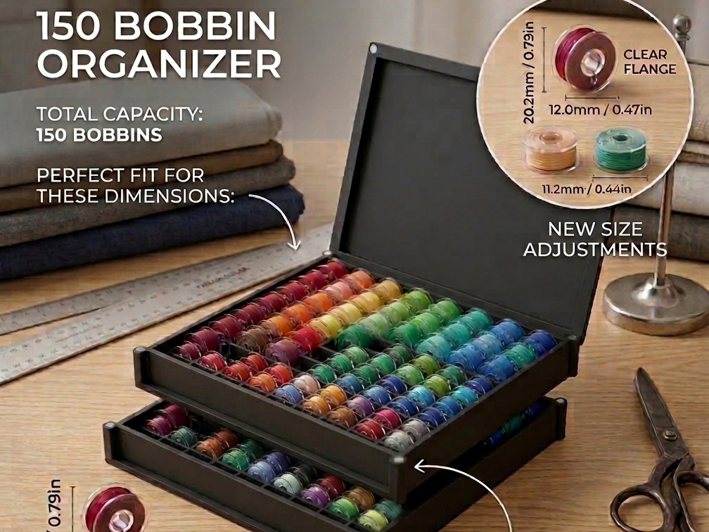 Stackable box for 150 thread spools