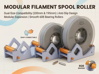 Modular Filament Spool Roller