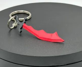 Dragon scimitar keychain 
