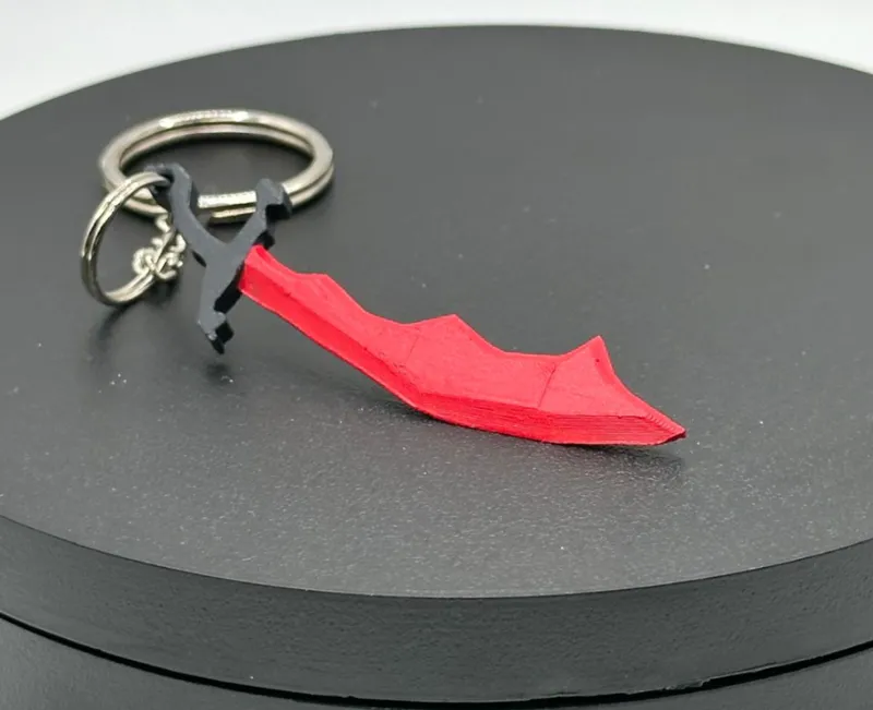 Dragon scimitar keychain 