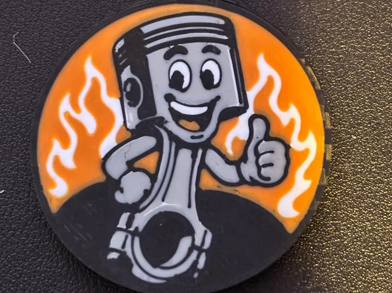 Happy Piston Keychain "FREEDOM GARAGE SERIES"
