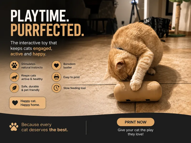 Cat Toy Food Rolling Slow Eating