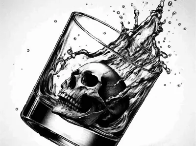 Whiskey Skull Hueforge