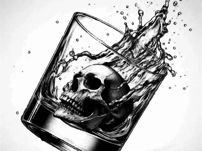 Whiskey Skull Hueforge
